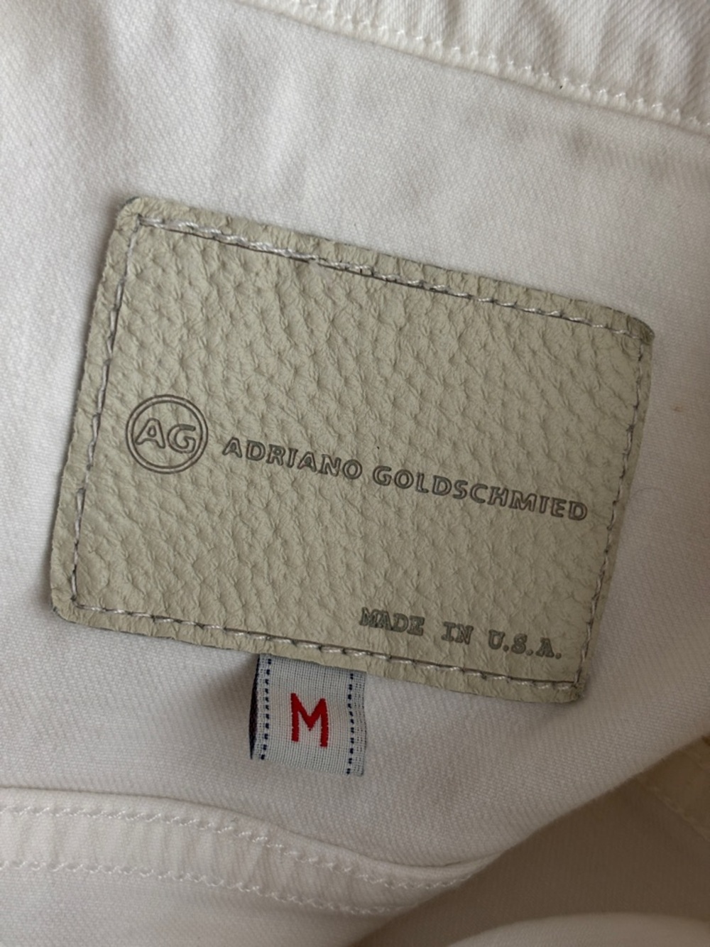 AG Adriano Goldschmied | Robyn Denim Jacket White Cropped Stretch | Medium - Picture 4 of 7